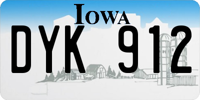 IA license plate DYK912