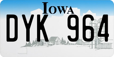 IA license plate DYK964