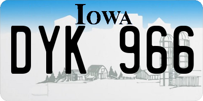 IA license plate DYK966