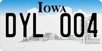 IA license plate DYL004