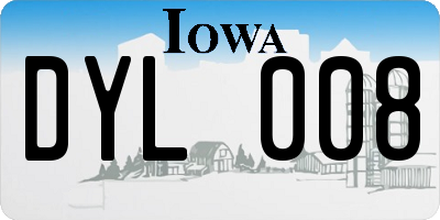IA license plate DYL008