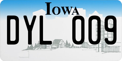 IA license plate DYL009