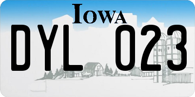 IA license plate DYL023