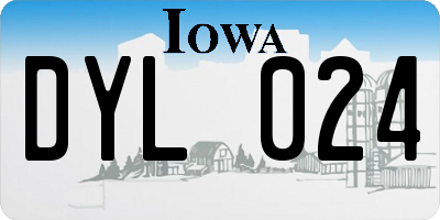 IA license plate DYL024