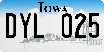 IA license plate DYL025