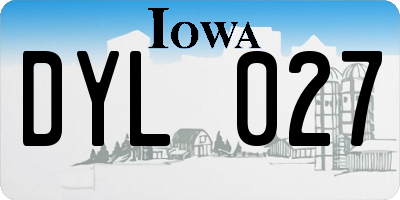 IA license plate DYL027