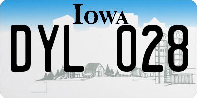 IA license plate DYL028