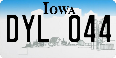 IA license plate DYL044