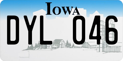 IA license plate DYL046