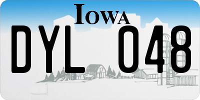 IA license plate DYL048