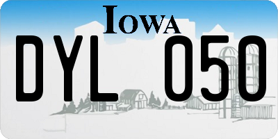 IA license plate DYL050