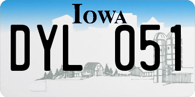 IA license plate DYL051