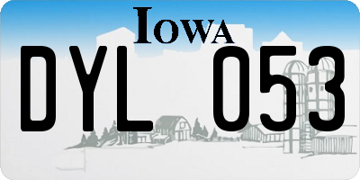 IA license plate DYL053