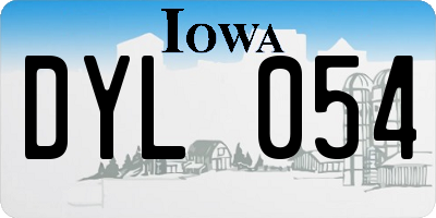 IA license plate DYL054