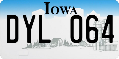 IA license plate DYL064