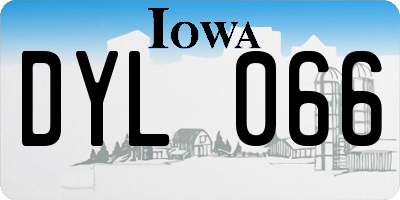 IA license plate DYL066