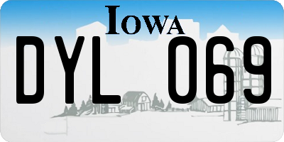 IA license plate DYL069