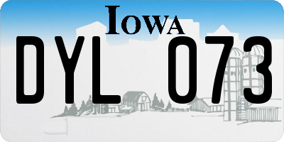 IA license plate DYL073