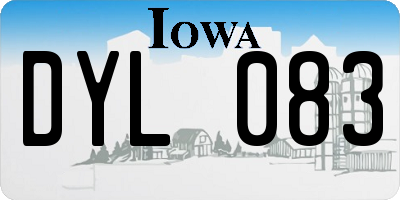 IA license plate DYL083