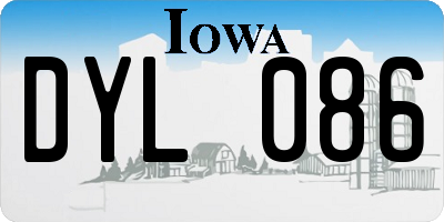 IA license plate DYL086