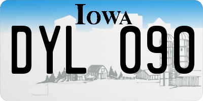 IA license plate DYL090