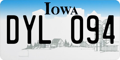 IA license plate DYL094