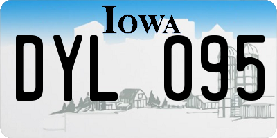 IA license plate DYL095