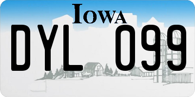 IA license plate DYL099