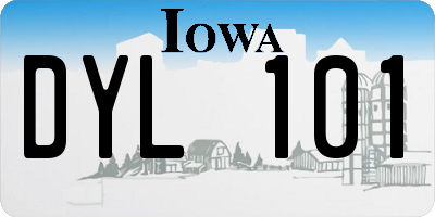 IA license plate DYL101