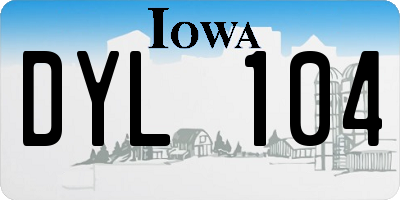 IA license plate DYL104