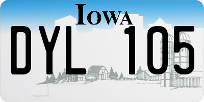 IA license plate DYL105
