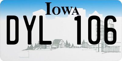 IA license plate DYL106