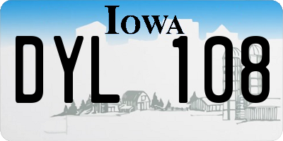 IA license plate DYL108