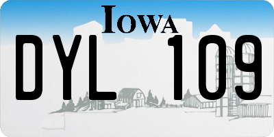 IA license plate DYL109
