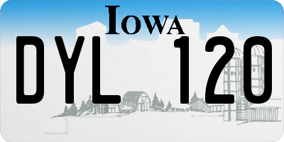 IA license plate DYL120
