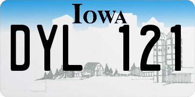 IA license plate DYL121