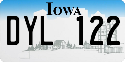 IA license plate DYL122
