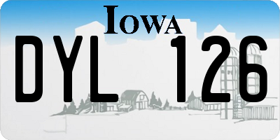 IA license plate DYL126