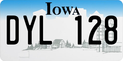 IA license plate DYL128