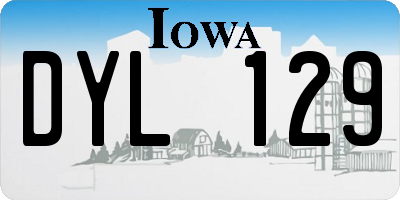 IA license plate DYL129