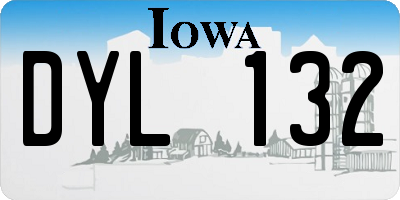IA license plate DYL132