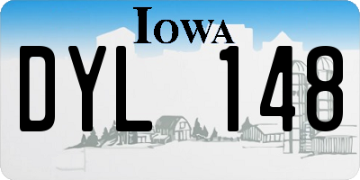 IA license plate DYL148