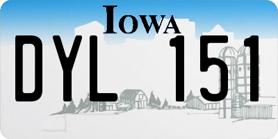 IA license plate DYL151