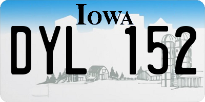 IA license plate DYL152