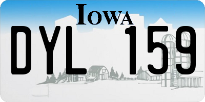 IA license plate DYL159