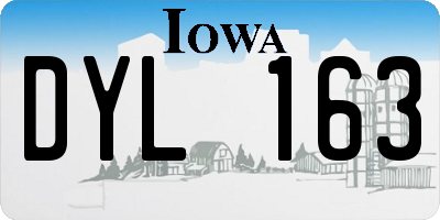 IA license plate DYL163