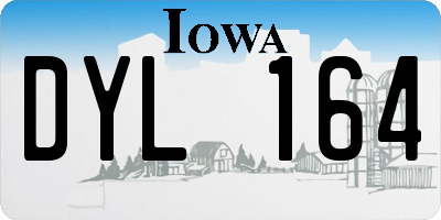 IA license plate DYL164
