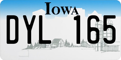 IA license plate DYL165