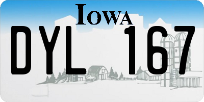 IA license plate DYL167