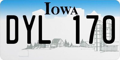 IA license plate DYL170